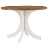 Maliang Mid-Century Solid Wood Round Dining Table for Small Places, Walnut Table - 2 of 4