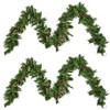 2 Pack LED Artificial Pine Garland, 9'x10" Christmas Garland With 20 Pine Cones, 50 LED Lights And 160 Tips, Holiday Pre-Decorated Christmas Garland - 4 of 4