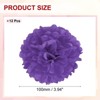 Unique Bargains Birthday Bachelorette Wedding Party Paper Pom Poms Flower Ball Kit 12 Pcs - 2 of 4