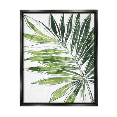 Stupell Industries Tropical Green Plant Expressive Palm Linework
