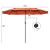 Costway 15FT Patio Double-Sided Umbrella Crank Outdoor Garden Market Sun Shade Red\Blue\Coffee\Beige\Navy\Orange\Turquoise - 4 of 4