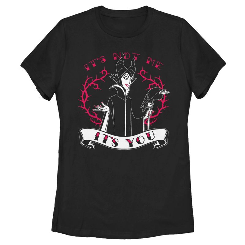 Women's Sleeping Beauty Maleficent Valentine's Day It's Not Me, It's You T-Shirt, 1 of 5