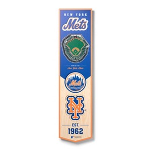 8" x 32" MLB New York Mets 3D Stadium Banner - 1 of 4