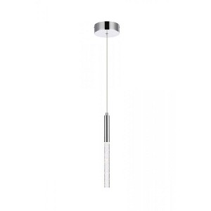 Elegant Lighting Ruelle 1 light Chrome Pendant - 1 of 4