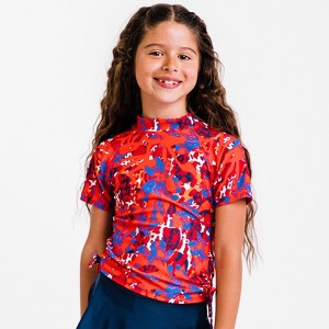 Calypsa Girl's Round Neck Surfer Swim Top - 1 of 3