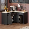 Famapy Black Modular Kitchen Cabinet Island Cabinet Collection Multipurpose with Corner Design for Pantry, Coffee Station & Kitchen Organization - 3 of 4