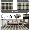 Outdoor Rug Large Waterproof UV Resistant Plastic Straw Reversible Rug, Modern Checkered Rugs Camping Carpet for RV Beach Backyard - 4 of 4