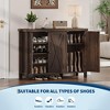 Jojoka Farmhouse Shoe Cabinet with Barn Doors – 4-Tier Adjustable Entryway Storage Rack for Hallway or Living Room - 4 of 4