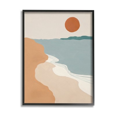 Stupell Industries Soft Neutral Coastal Landscape Terracotta Brown