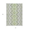Green Ivory And Gray Geometric Washable Indoor Outdoor Area Rug - 3 of 4
