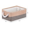 Unique Bargains Fabric Collapsible Storage Organizer Basket with Handles - 4 of 4