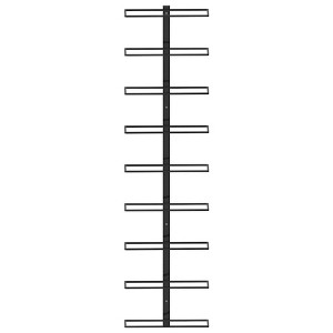 vidaXL Wall-mounted Wine Rack for 9 Bottles Black Iron - 1 of 4