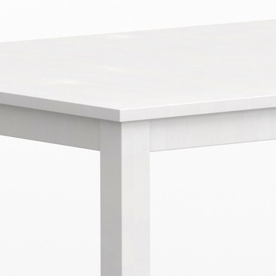 white table + white/natural chairs