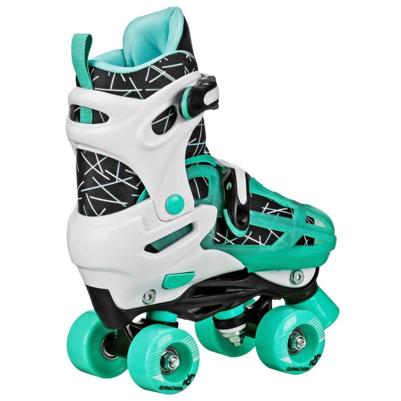 Roller Derby Mint Prodigy Kids' Adjustable Inline-Quad Combo Skates - White/Mint Green, 4 of 6