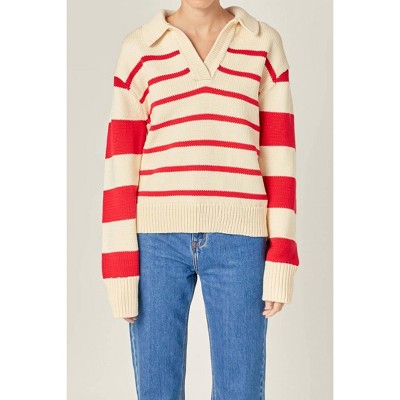 Women's Striped Sweater - 2.7 AUGUST APPAREL