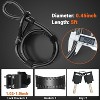 Sportneer Bike Lock: Heavy Duty Anti Theft Bike U Lock with 5ft Security Steel Cable - 17mm Shackle Bicycle U-Locks with Keys & Sturdy Mounting Bracke - 4 of 4