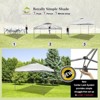 CROWN SHADES 10x10 Canopy Tent, Pop Up Beach Tent for Outdoor Shades with Wheeled Bag, 8 Stakes, 4 Ropes - image 2 of 4