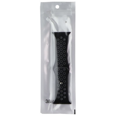 Silicone Sport Band for Apple Watch (38/40/41mm) Cases - Black/Gray