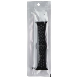 Silicone Sport Band for Apple Watch (38/40/41mm) Cases - Black/Gray - 1 of 1