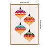 Amanti Art 23"x33" Christmas Balls by Eins Kubistika Framed Canvas Wall Art Print - 4 of 4