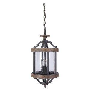 Craftmade Lighting Ashwood 2 - Light Pendant in  Textured Black/Whiskey Barrel - 1 of 3