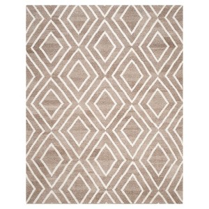 Taupe/Ivory Abstract Woven Area Rug - (8