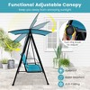 Tangkula 2-Person Patio Swing Seat Swing Bench Canopy Swing Loveseat Outdoor - 3 of 4