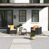 Barton 3 Pieces Outdoor Seating Group Patio Set With Cushion Seat Table, Black/Beige - 2 of 4
