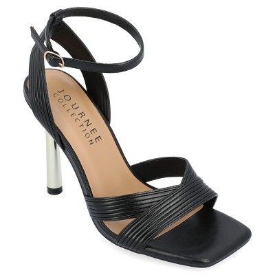 Journee Collection Womens Annett Mid Heel Open Toe Pumps