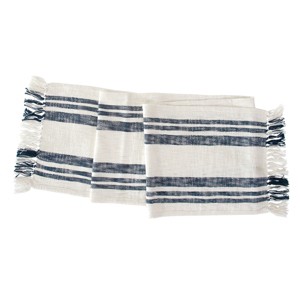 C&F Home Navy Morgan Woven Cotton Table Runner - 1 of 2