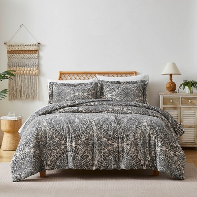 Ashanti Grey Paisley Boho Twin/Twin XL Duvet Cover Set