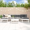 vidaXL Garden Lounge Set White Solid Pinewood 7 Piece Set Modular - White Pine - 2 of 4