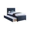 Meridian Furniture,Harper Linen Textured Fabric Twin Trundle Bed - 2 of 4