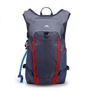 High Sierra Hydrahike 2.0 16L Hydration Water Backpack with Insulated Reservoir Pocket for Hiking, Running, Climbing, or Cycling, Gray & Red - 1 of 4