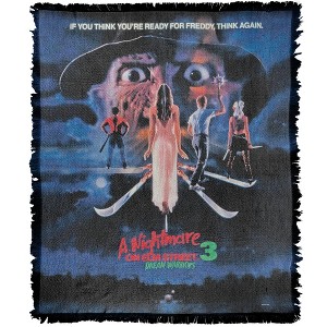 Nightmare On Elm Street Elm Street 3 Poster Blanket 50"x60" Woven Tapestry - 1 of 4