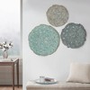 Set of 3 Jax Iron Painted Wall Decor Blue: Madison Park Metal Artwork, Botanical Cast Sculpture, Modern Style - 3 of 4