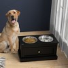 PawHut Large Elevated Dog Bowls with Storage Drawer Containing 11L Capacity, Raised Dog Bowl Stand Pet Food Bowl Dog Feeding Station - 3 of 4