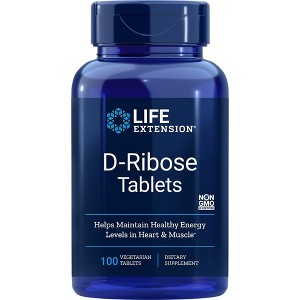 D-Ribose Tablets by Life Extension  -  100 VegTab - 1 of 2