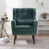 Racxily Comfy Reading Accent Chair, Chenille Living Room Lounge Chair - Ergonomic, Durable, Mid-Century Style for Bedroom/Study (Black) - 4 of 4