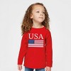 The Juniper Shop USA Flag Solid Toddler Long Sleeve Tee - 3 of 4