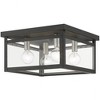Livex Lighting Milford 4 - Light Flush Mount in  Black/Brushed Nickel - 4 of 4