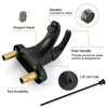 WOWOW 4 in. Centerset Single-Handle Low Arc Bathroom Faucet with Drain Kit Included in Brushed Nickel - 3 of 4
