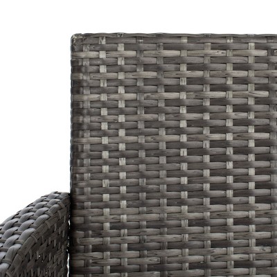 Bandele 4 Piece Grey Wicker Patio Set with Cushions