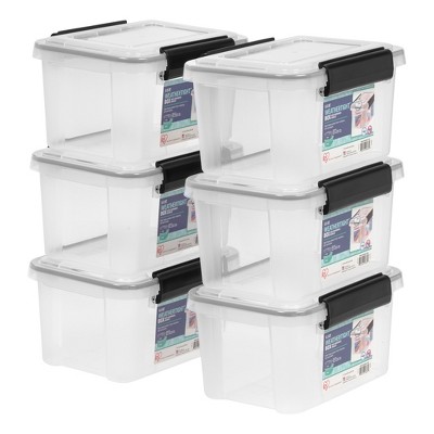 IRIS USA WeatherPro™ Storage Container Box Bin with Seal Latching Lid, Clear