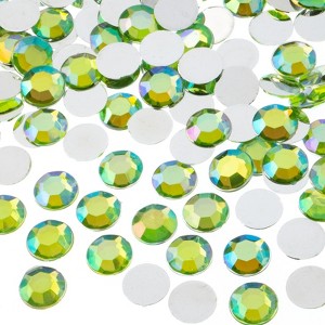 John Bead 500-Piece 10mm (SS45) Peridot AB Acrylic Round Flat Back Rhinestones - 1 of 4