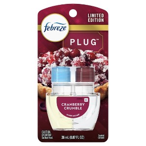 Febreze Plug In Air Freshener, Odor-Fighting Scented Oil Refill, Cranberry Crumble Scent, 1 Refill - 1 of 1