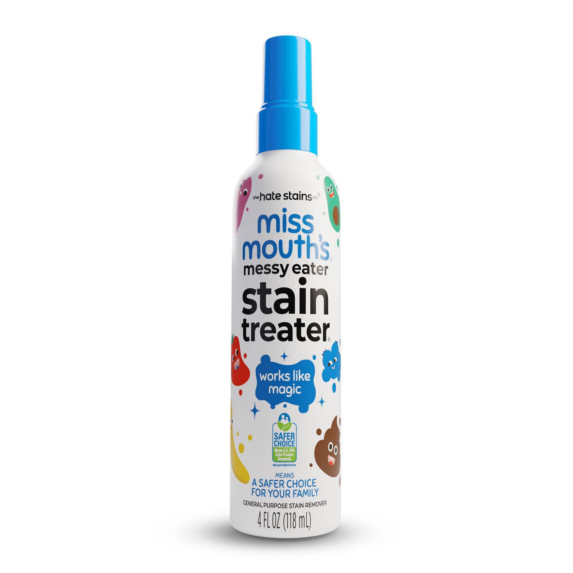 Miss Mouth's Messy Eater Stain Treater - 4 fl oz: Paraben-Free, Phosphate-Free, Liquid, Unscented