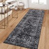 Machine Washable Indoor Rug, Non-Slip Low Pile Carpet for Living Room Hallway, Soft Geometric Design, Stain Resistant & Foldable - 3 of 4
