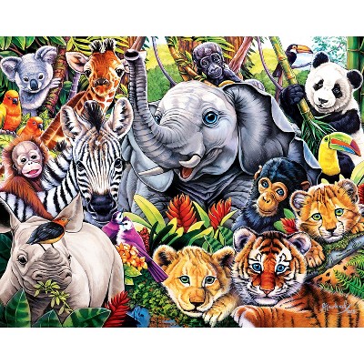 World of Animals Kids Jigsaw Puzzle Set - 4-Pack 100 Pieces