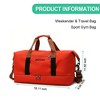 Luupatchy Large Capacity Travel Bag, Dry Wet Separation , For Travel, Fitness Yoga, Weekend Tote Overnight Bag - 3 of 4
